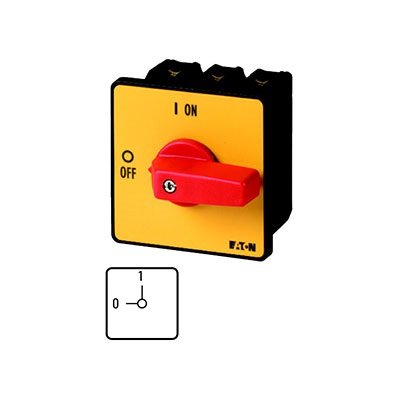 Фотография товара 'Eaton Аварийный выключатель, 3П, 63A, красная ручка , переднее крепление P3-63/E-RT'