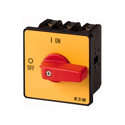 Фотография товара 'Eaton Аварийный выключатель, 3П Plus N, 63А, красная ручка , переднее крепление P3-100/E-RT/N'