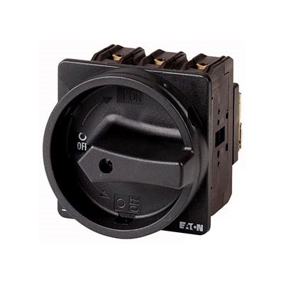 Фотография товара 'Eaton Главный выключатель 3P Plus N, 63А, черная ручка, запираемый, переднее крепление P3-63/EA/SVB-SW/N'