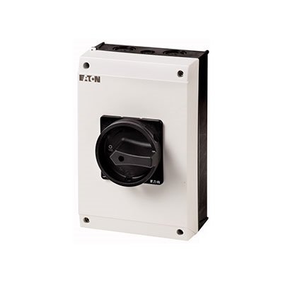 Фотография товара 'Eaton Главный выключатель в корпусе, 3P Plus N , 63А , черная ручка , запираемый P3-63/I4/SVB-SW/N'