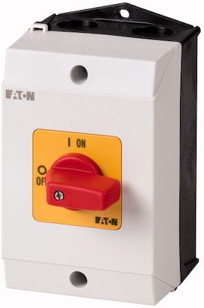 Фотография товара 'Eaton Кулачковый переключатель в корпусе красная ручка, 2P, Ie = 12A, Пол. 0-1, 90 °, 48х48 мм T0-1-102/I1-RT'