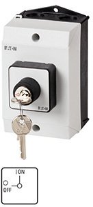 Фотография товара 'Eaton Кулачковый переключатель в корпусе, операции ключом, 2P, Ie = 12A, Пол. 0-1, 90 ° T0-1-102/I1/S'
