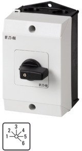 Фотография товара 'Eaton Ступенчатый переключатель в корпусе 1P, Ie = 12A, Пол. 1-6, 45 ° 48х48 мм T0-3-8233/I1'