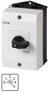 Фотография товара 'Eaton Ступенчатый переключатель в корпусе 1P, Ie = 12A, Пол. 0-5, 45 ° 48х48 мм T0-3-8243/I1'