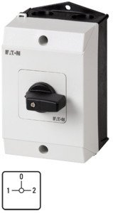 Фотография товара 'Eaton Кулачковый переключатель в корпусе 4p, Ie = 12A, Пол. 1-0-2, 90 ° 48х48 мм T0-4-8294/I1'