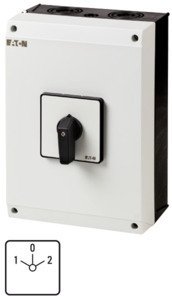 Фотография товара 'Eaton Кулачковый переключатель в корпусе, 2P, Ie = 80A, Поз. 1-0-2, 45 ° 88x88mm T5-2-8211/I5'