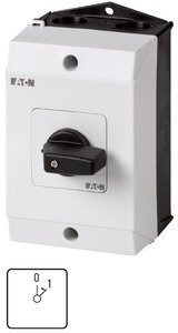Фотография товара 'Eaton Переключатель управления в корпусе 3P, Ie = 12A, Поз. 0 <1, 45 ° 48х48 мм T0-2-15303/I1'