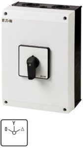 Фотография товара 'Eaton Переключатель звезда-треугольник, корпус 3P, Ie = 80A, Поз. 0-Y-D, 45 ° 88x88mm T5-4-8410/I5'