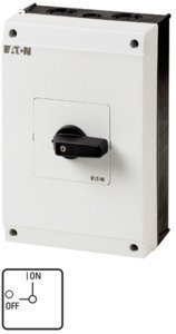 Фотография товара 'Eaton Кулачковый переключатель в корпусе 7P, Ie = 63A, Поз. 0-1, 90 °, 88x88mm T5B-4-8343/I4'