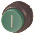 Фотография товара 'Eaton Головка кнопки выступающая без фиксации, цвет зеленый, черное лицевое кольцо M22S-DH-G-X1'