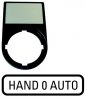 Eaton Шильдик "HAND-0-AUTO" с держателем 30х50, цвет черный M22S-ST-D12