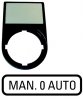 Eaton Шильдик "MAN-0-AUTO" с держателем 30х50, цвет черный M22S-ST-GB12
