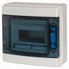 Eaton Навесной шкаф IP65, 1 ряд 8 модулей УФ-стойкий поликарбонат, индустриальная серия, N/PE клеммы в комплекте IKA-1/8-ST-UV